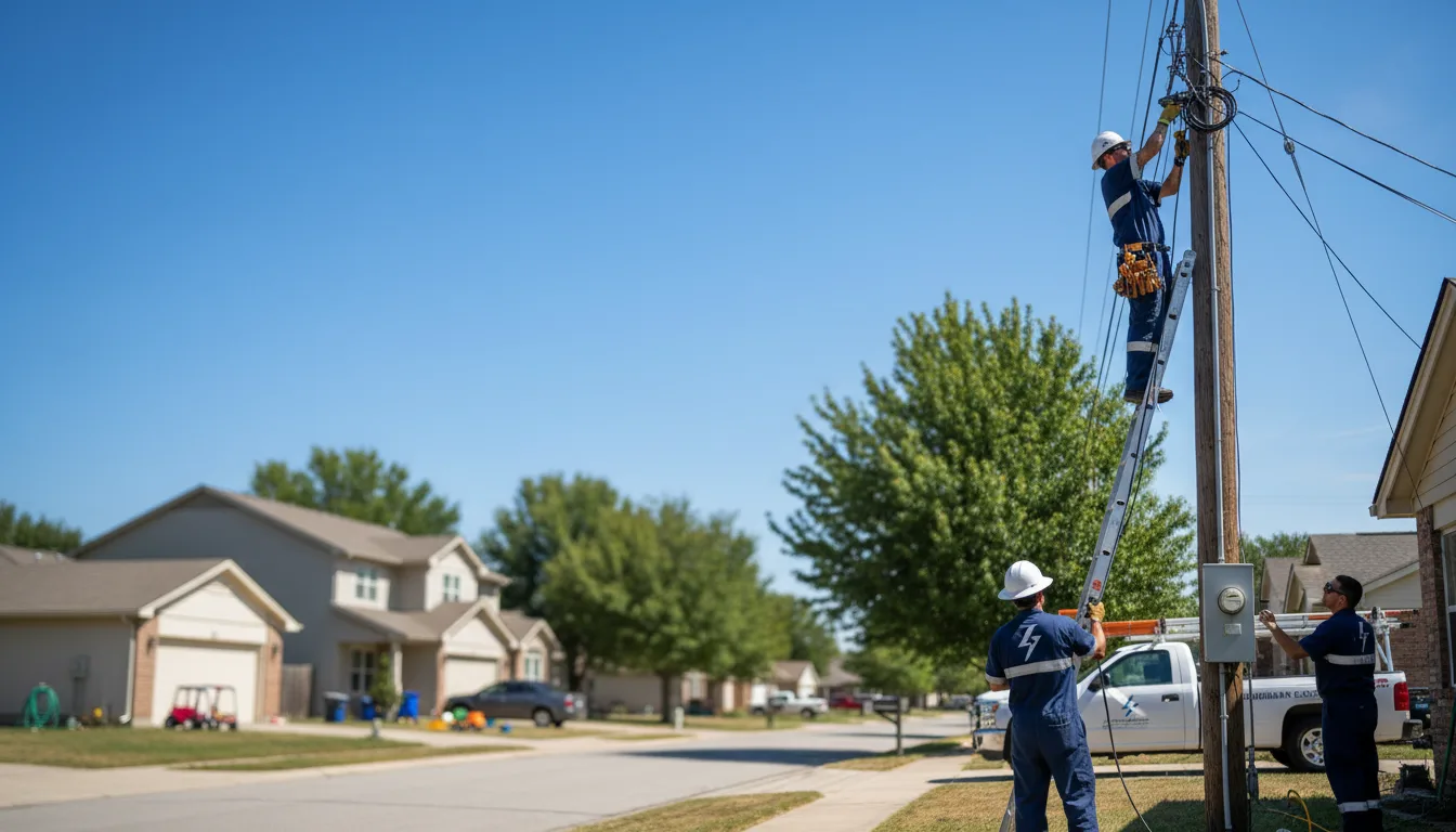 Residential electrician providing installation services in Chandler, OK